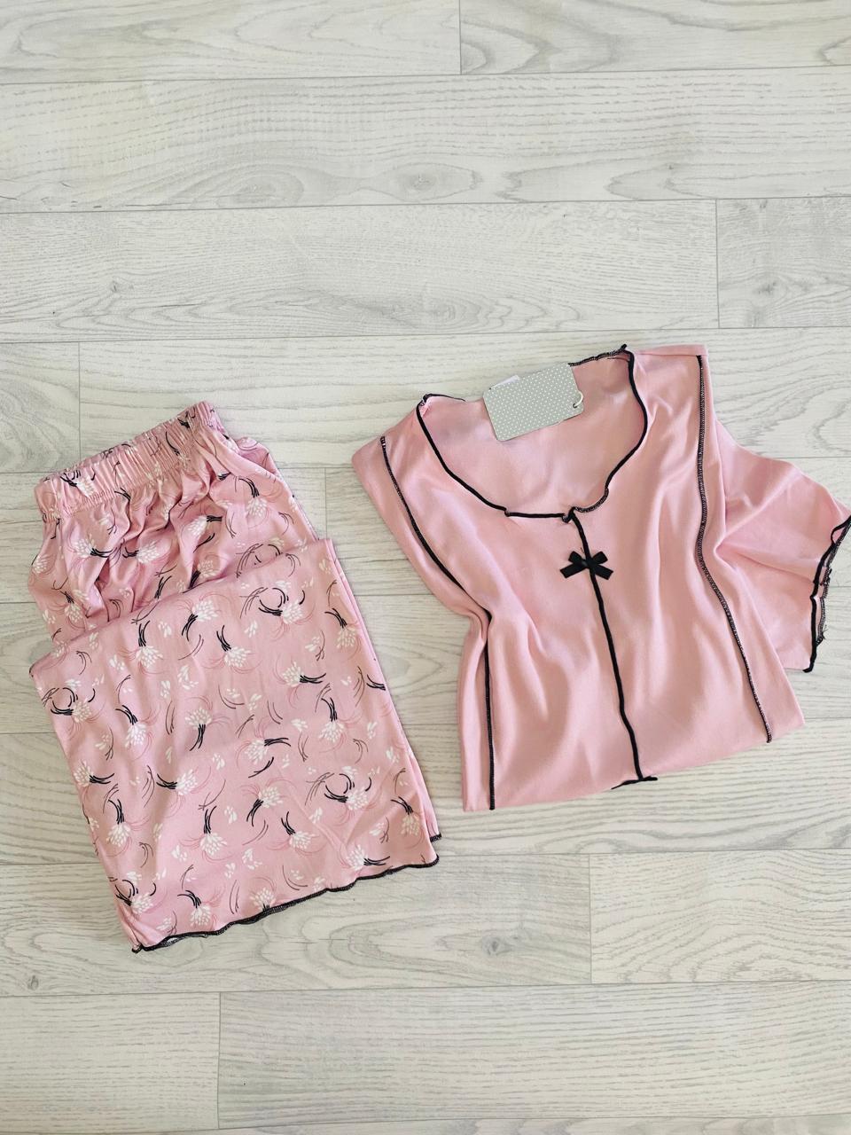 Pyjama demi manches grand taille avec pantacourt