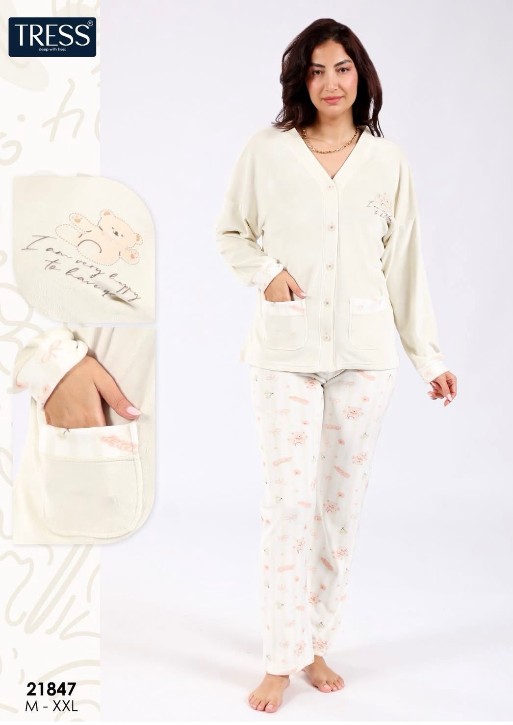 Pyjama velours de haute qualité