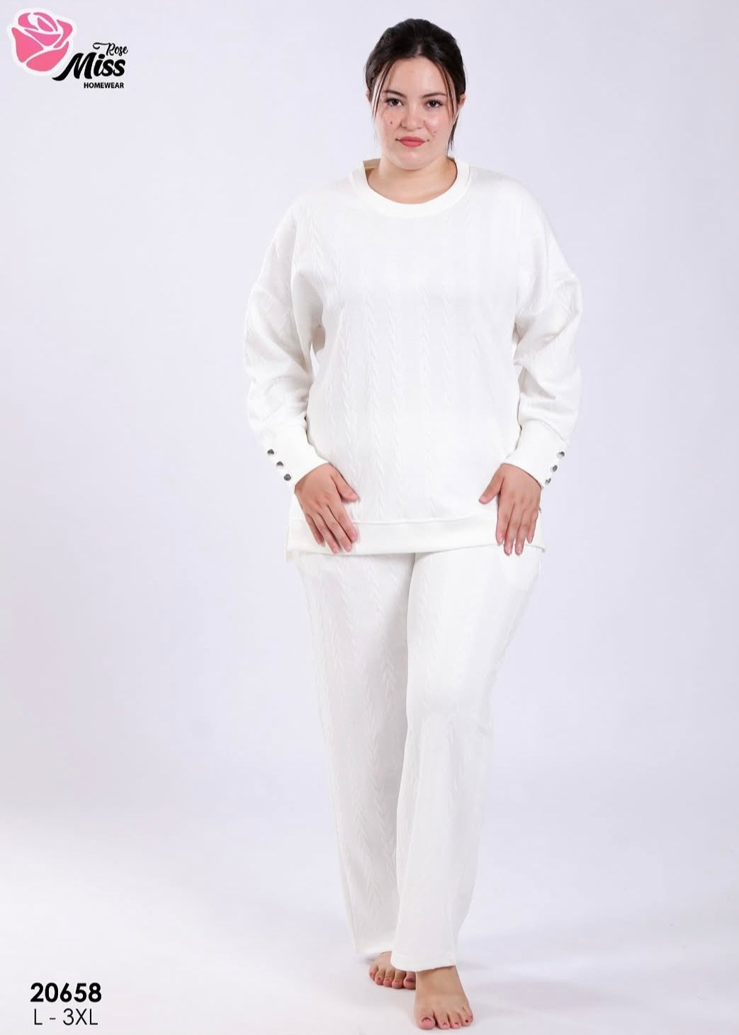 Pyjama manche longue grand taille