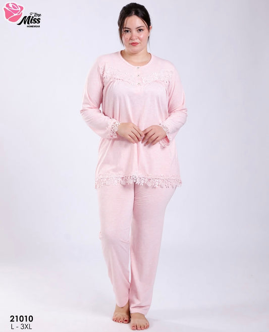 Pyjama manche longue grand taille