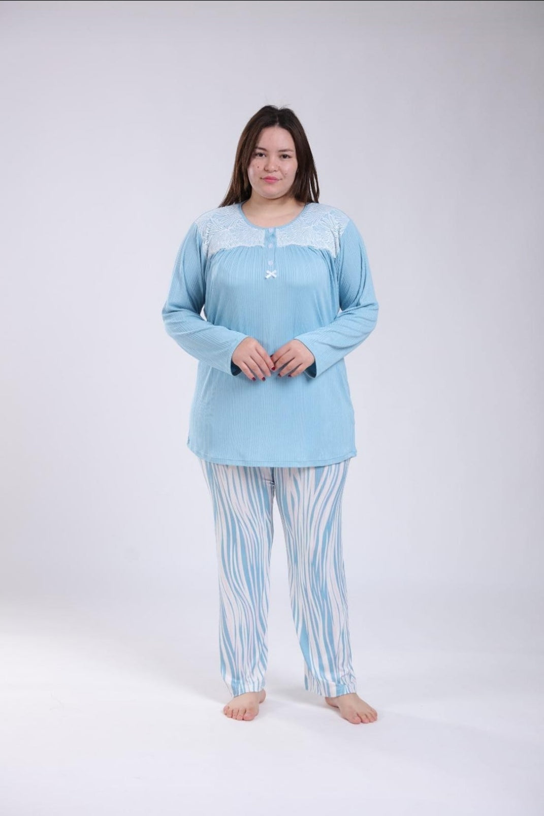 Pyjama manche longue grand taille