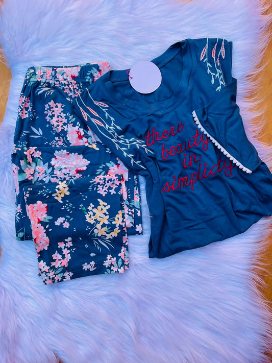 Pyjama demi manches grand taille