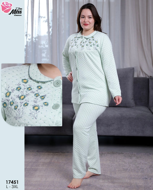 Pyjama manche longue grand taille