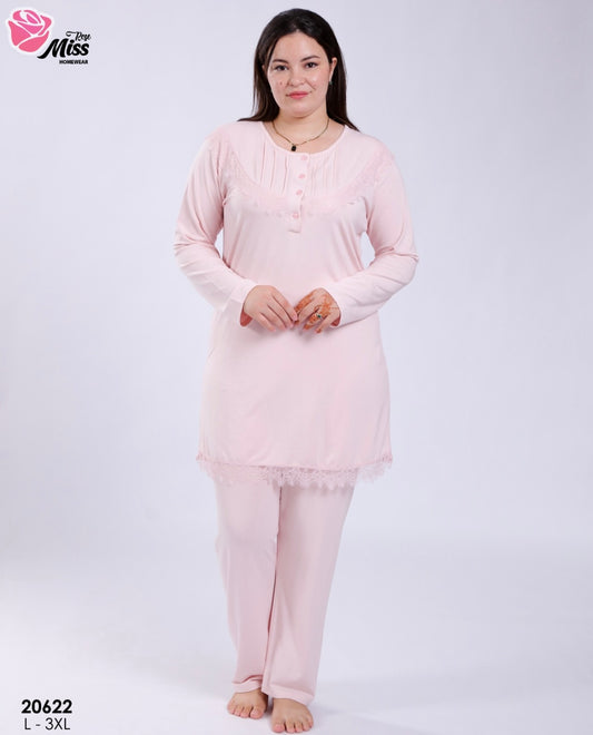 Pyjama manche longue grand taille