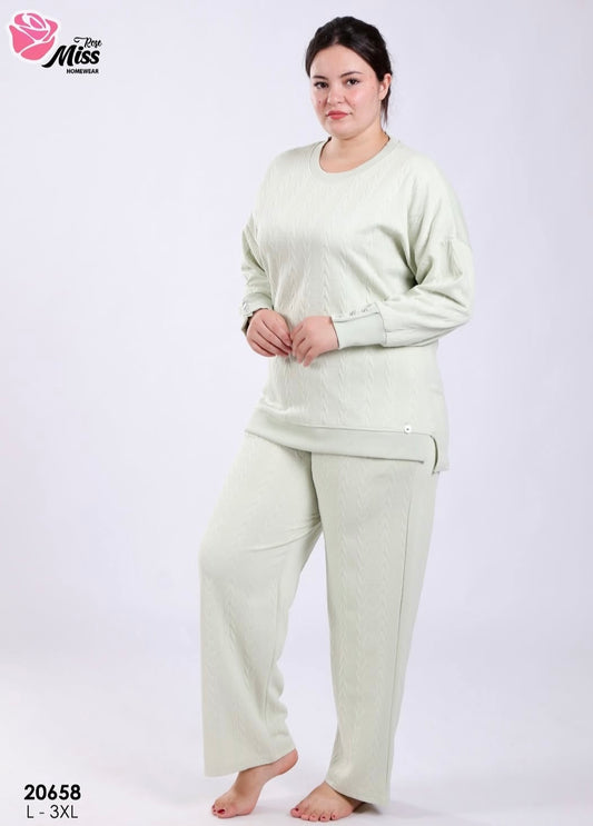 Pyjama manche longue grand taille