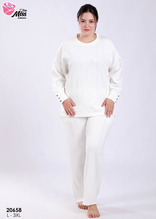Pyjama manche longue grand taille