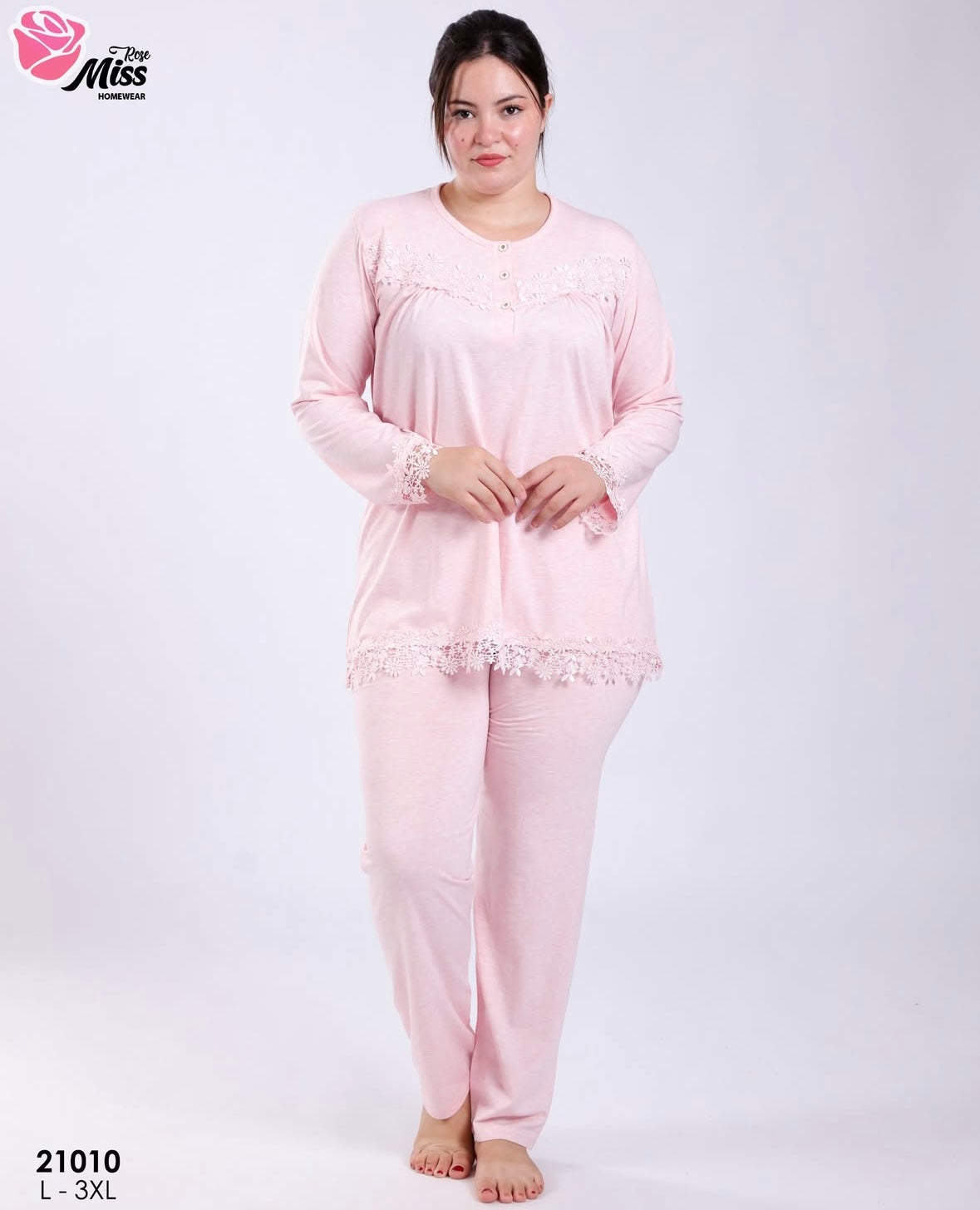 Pyjama manche longue grand taille