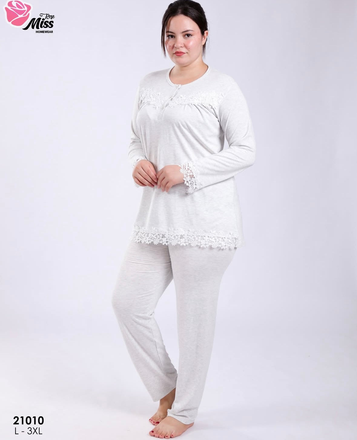 Pyjama manche longue grand taille