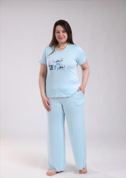Pyjama demi manches grand taille