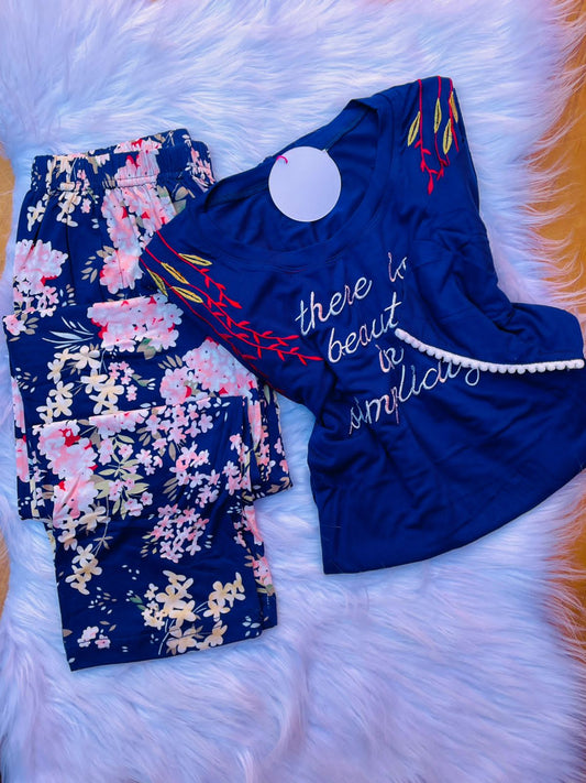 Pyjama demi manches  grand taille